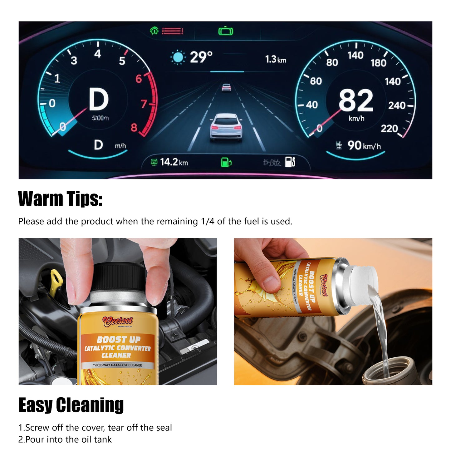 Fuel System Cleaner – Removes Carbon Deposits, Cleans Oil Way, Boosts Power & Improves Fuel Efficiency | 160ml